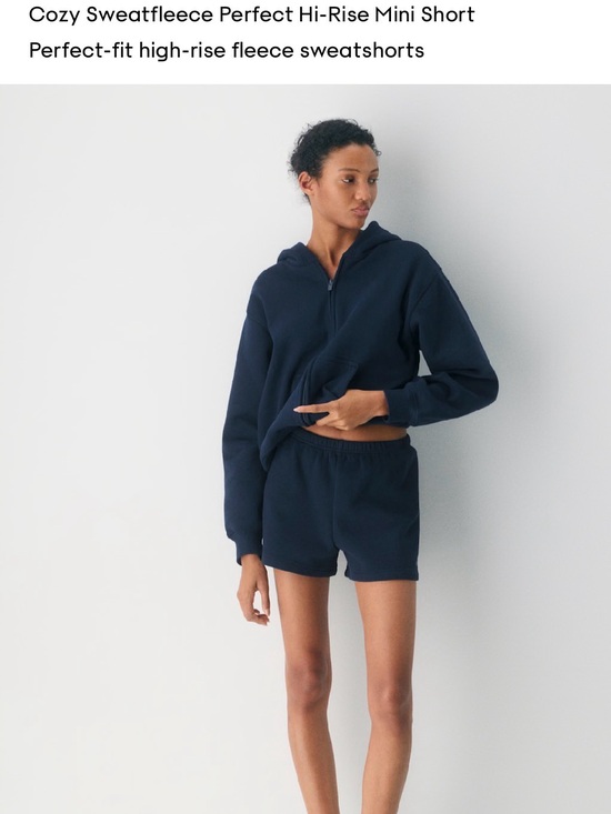 Aritzia Other - Aritzia Half-zip sweatshirt &Mini Shorts Set